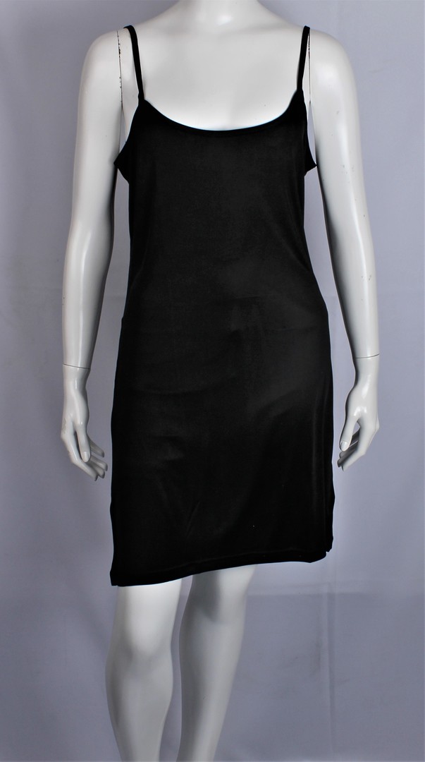 Alice & Lily exclusive pure silk chemise plain black Code:AL/SILK/3PL/BLK image 0